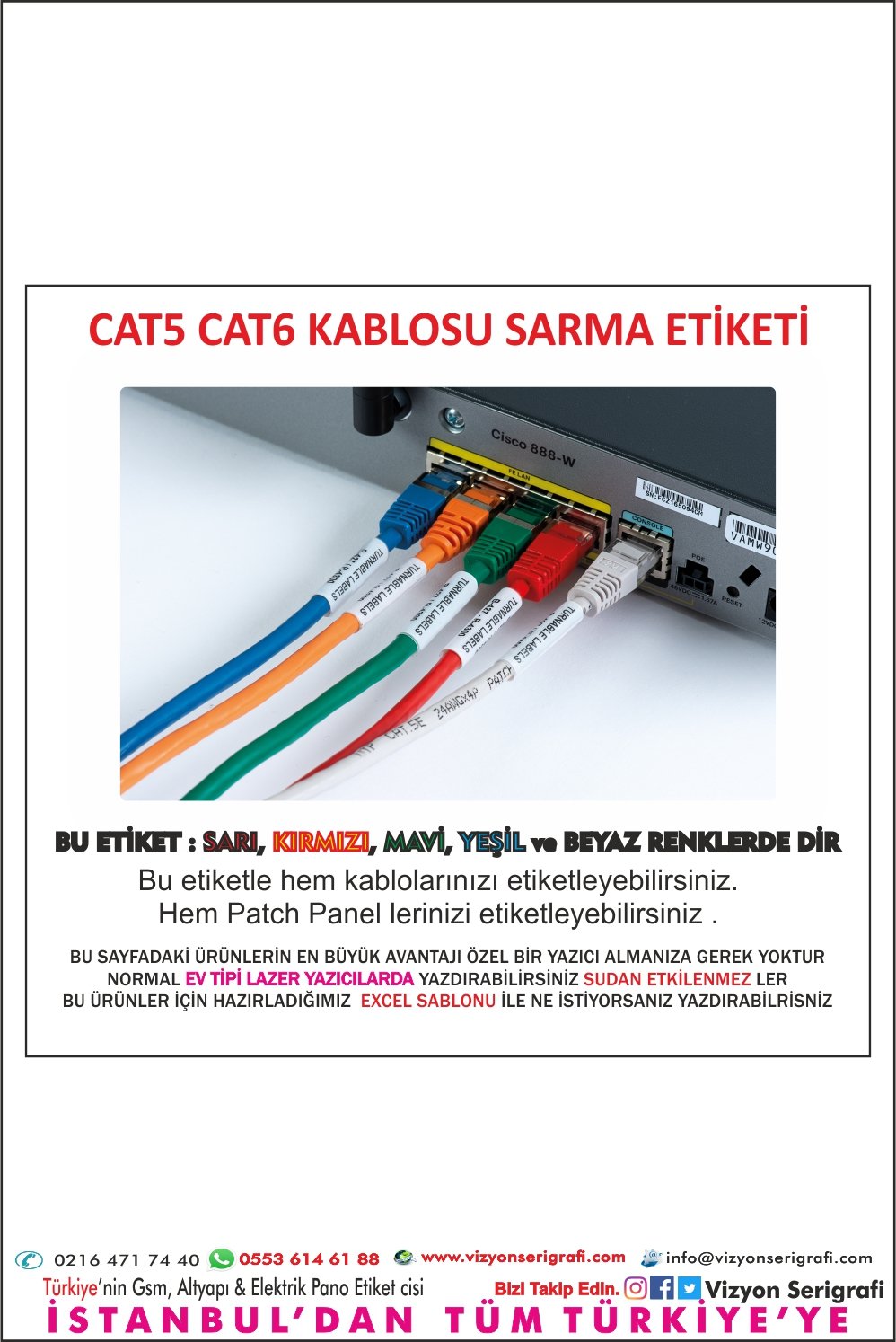 KABLO SARMA ETİKETİ